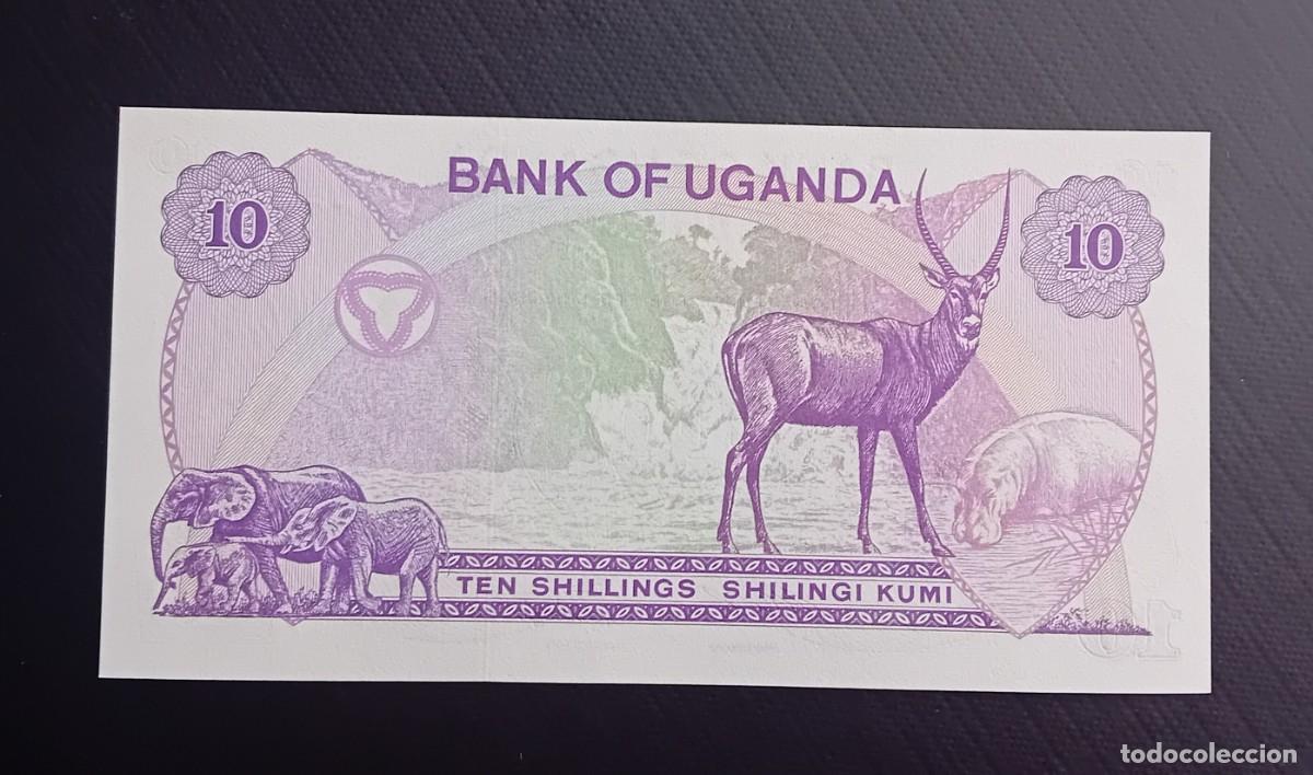 Billetes extranjeros: 10 CHELINES 1982 UGANDA. P#16. SC / UNC. - Foto 2