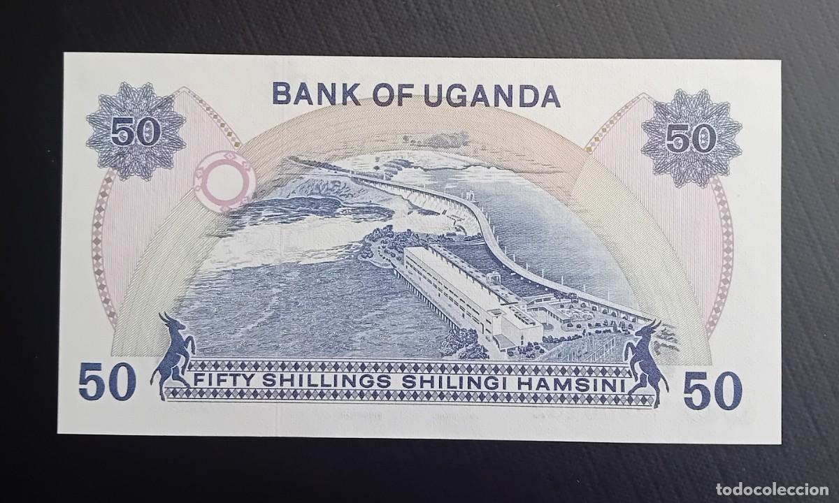 Billetes extranjeros: 50 CHELINES 1979 UGANDA. P#13B. SC / UNC. - Foto 2