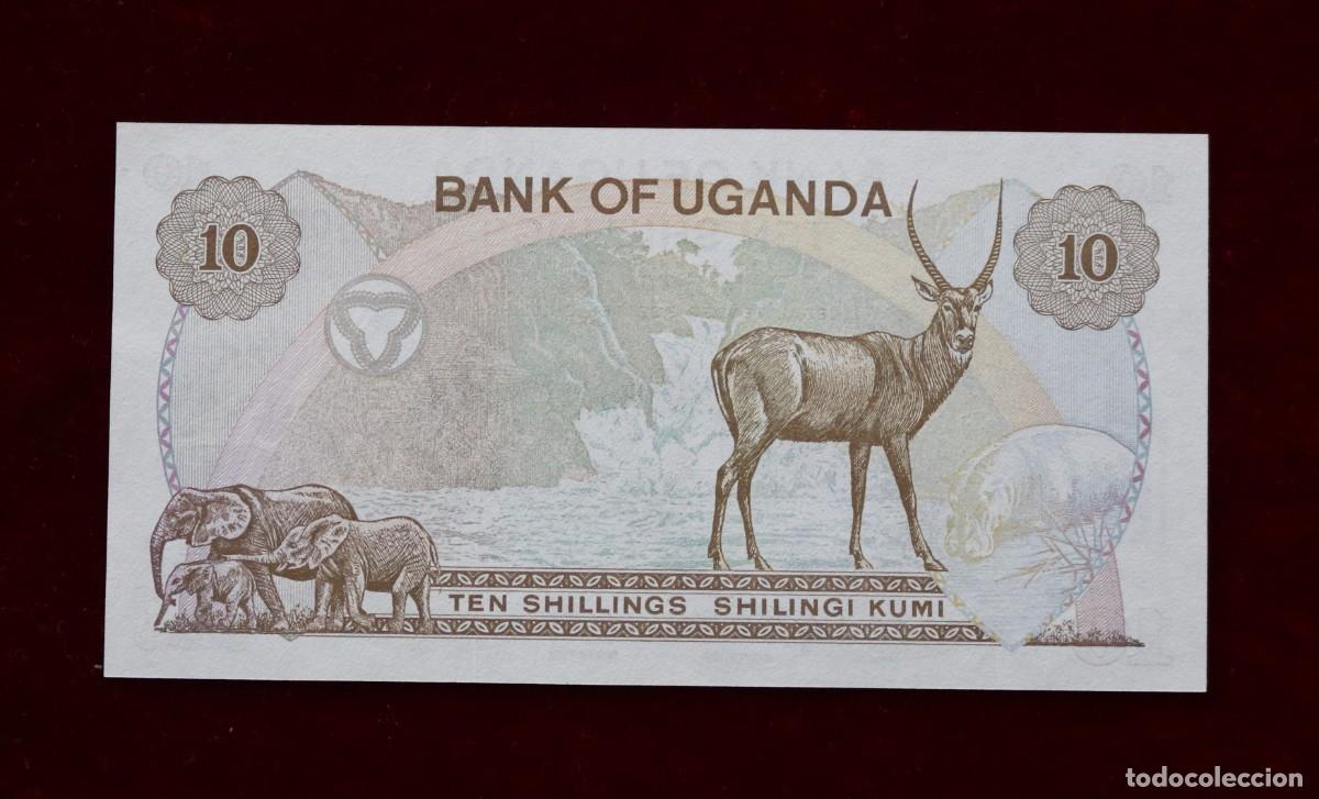 Billetes extranjeros: 10 CHELINES 1979 UGANDA. P#11B. SC / UNC. - Foto 2