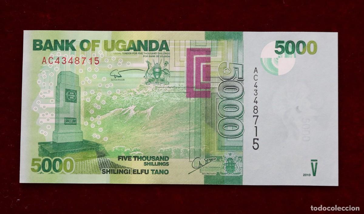 Billetes extranjeros: 5000 CHELINES 2010 UGANDA. P#51A. SC / UNC. - Foto 1