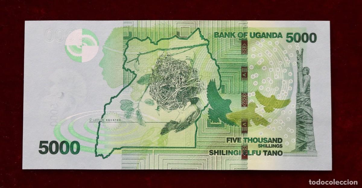 Billetes extranjeros: 5000 CHELINES 2010 UGANDA. P#51A. SC / UNC. - Foto 2