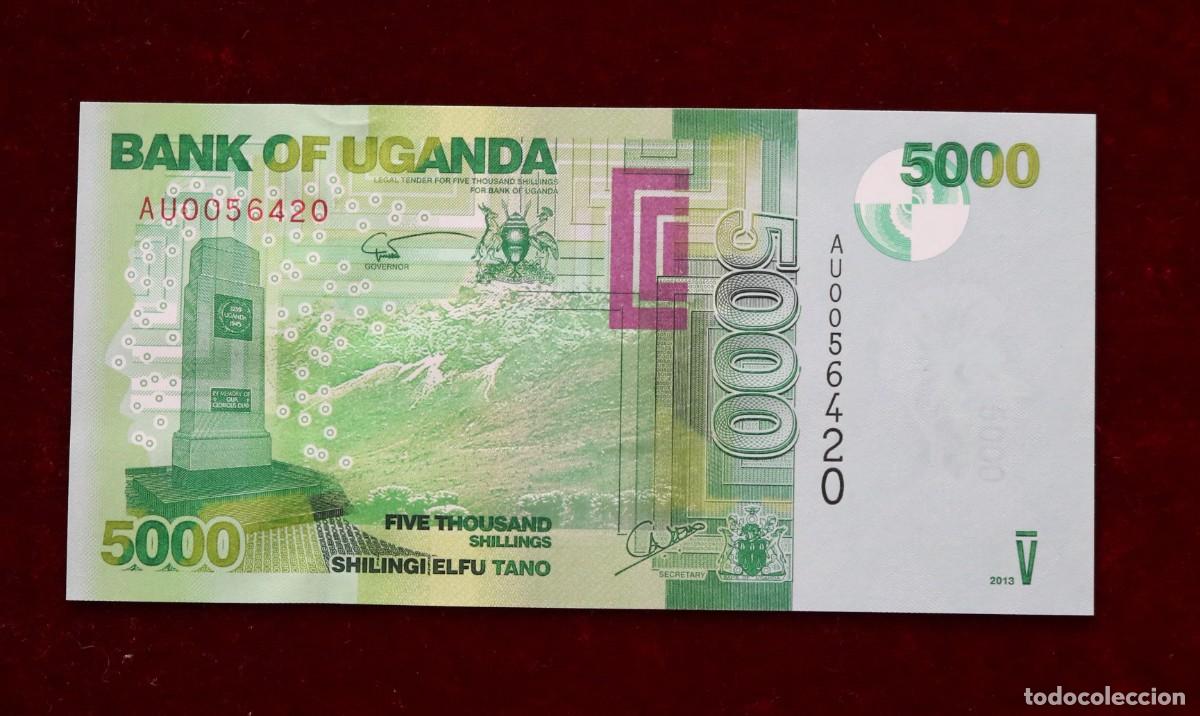 Billetes extranjeros: 5000 CHELINES 2013 UGANDA. P#51C. SC / UNC. - Foto 1