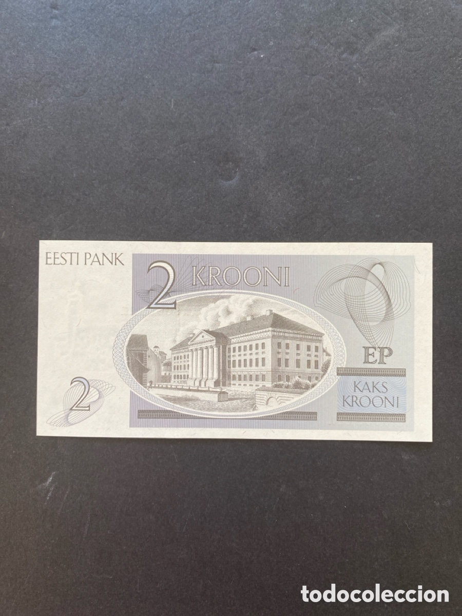 Billetes extranjeros: Billete de Estonia 2 krooni - Foto 2