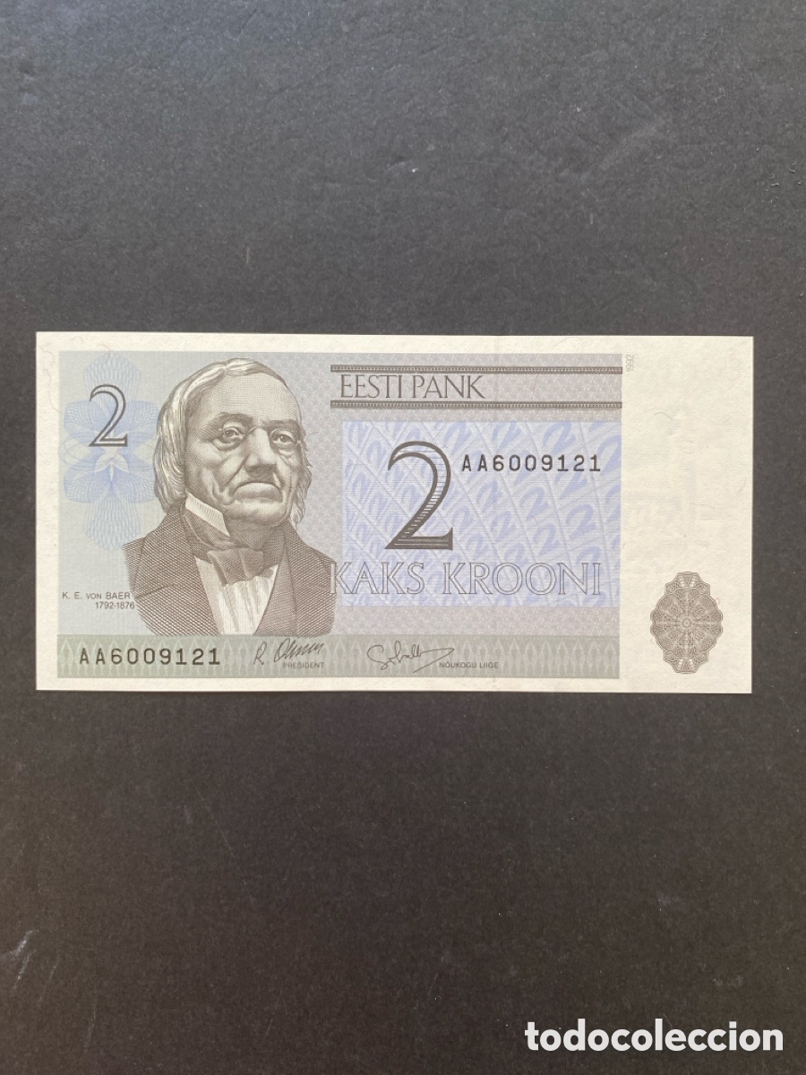 Billetes extranjeros: Billete de Estonia 2 krooni - Foto 1