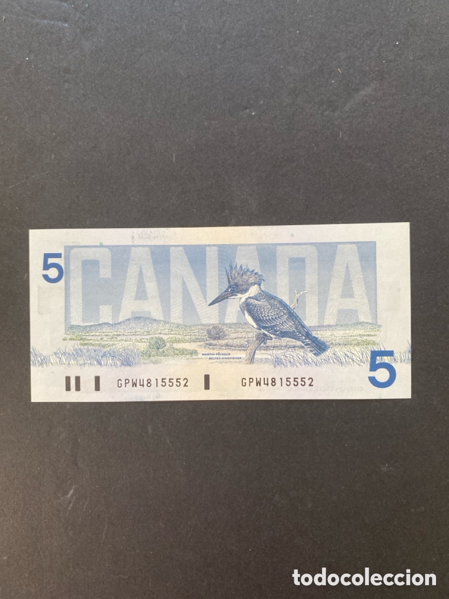 Billetes extranjeros: Billete de Canada 5 dollars sin circular - Foto 2