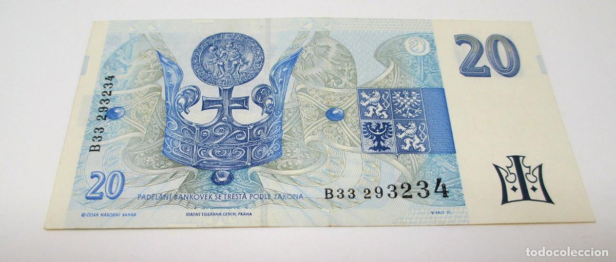 Billetes extranjeros: Billete de 20 Dvacet Korun Ceskych - Rep. Checa - Foto 3