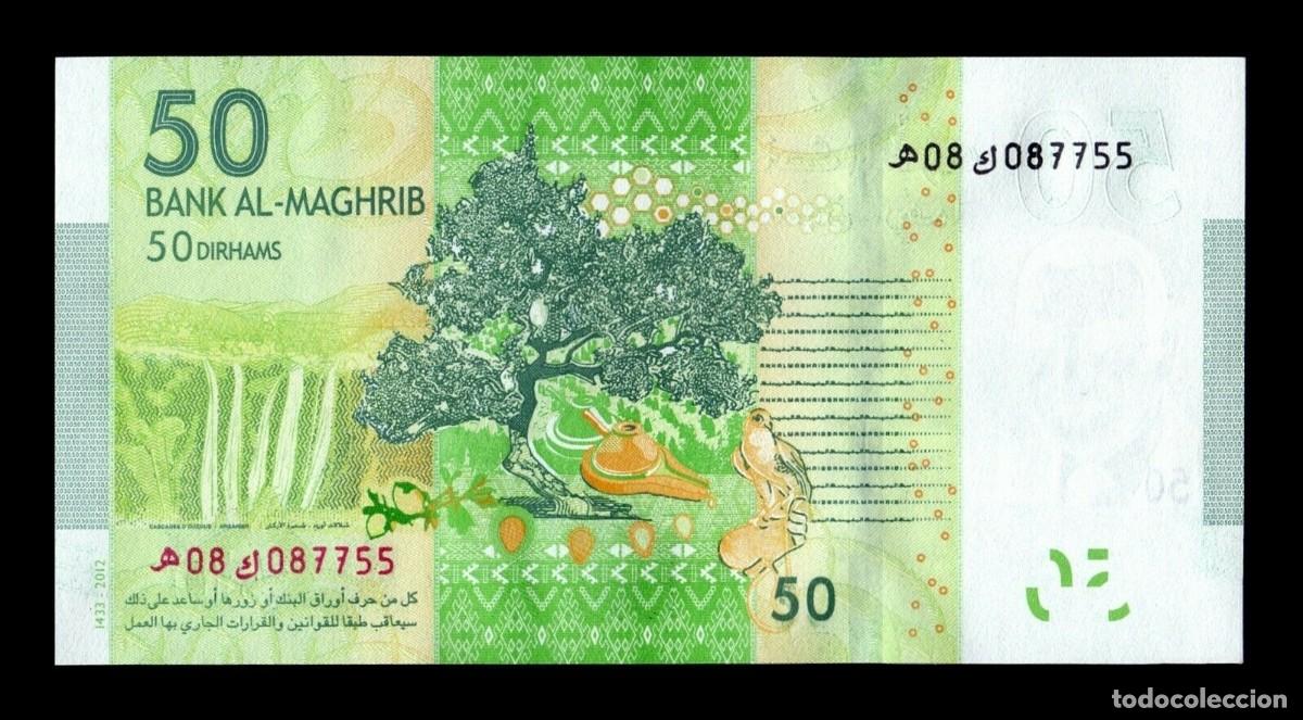 Billetes extranjeros: Marruecos 50 Dirhams Mohammed VI 2012 Pick 75 Sc Unc - Foto 2