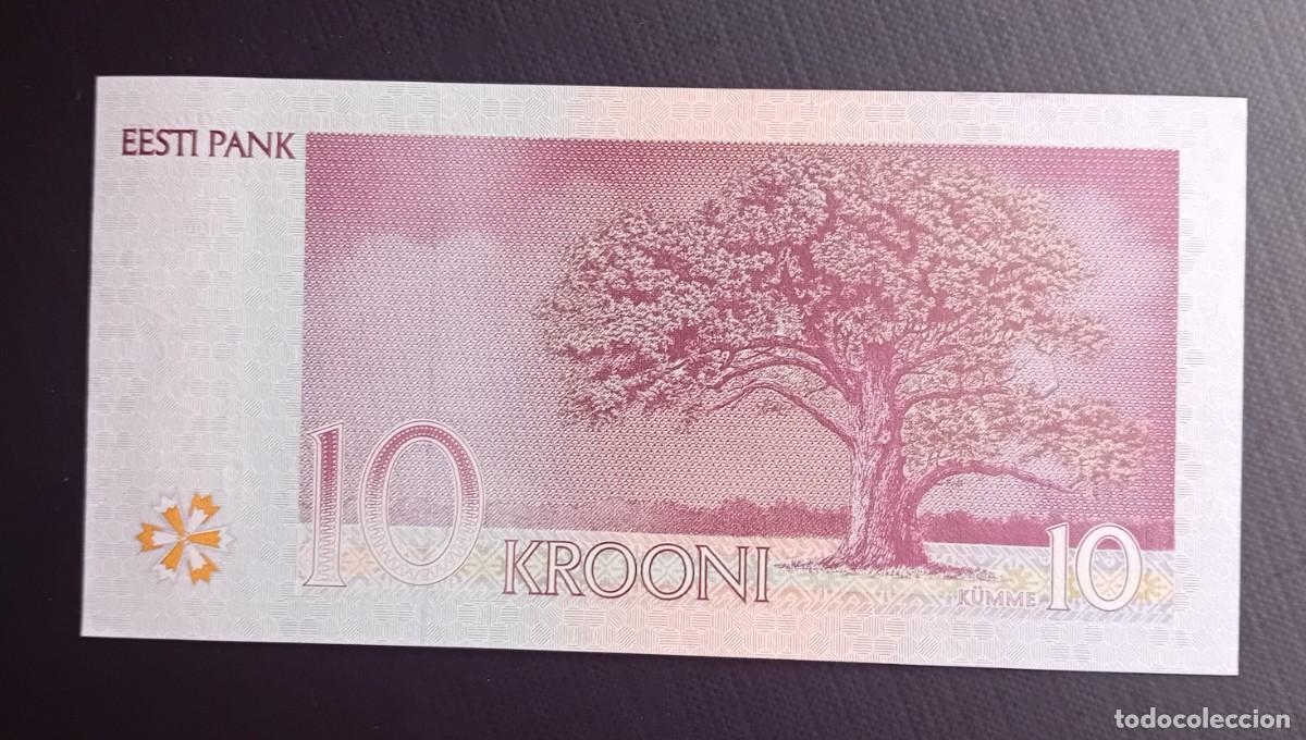 Billetes extranjeros: 10 CORONAS 1994 (1997) ESTONIA. P#77A. SC / UNC - Foto 2