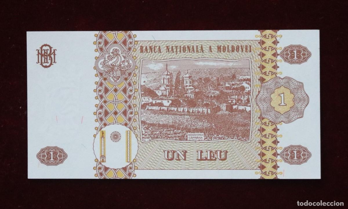 Billetes extranjeros: 1 LEU 2013 MOLDAVIA. P#8i. SC / UNC - Foto 2