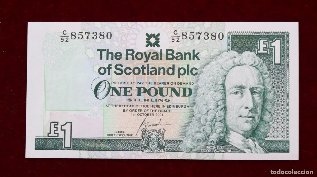 Billetes extranjeros: 1 LIBRA 2001 ESCOCIA. P#351E. SC / UNC - Foto 1