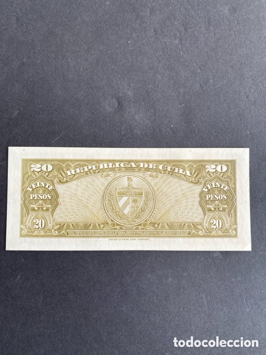 Billetes extranjeros: Billete de Cuba 20 pesos - Foto 2