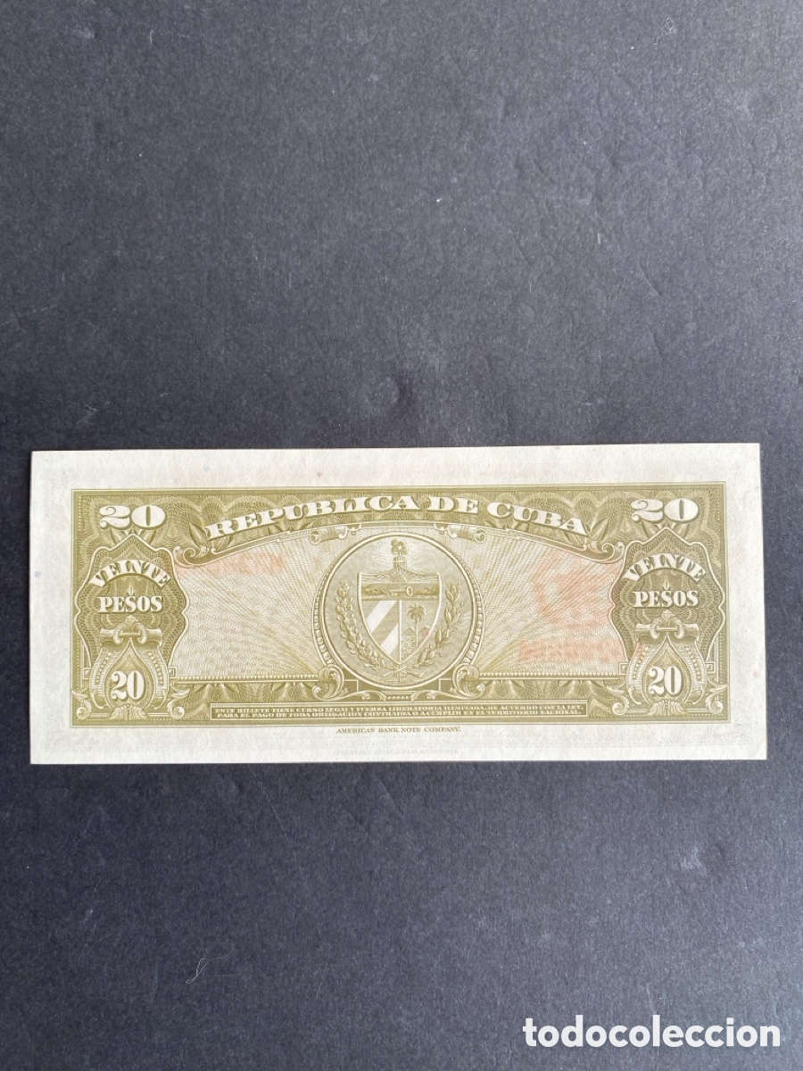 Billetes extranjeros: Billete de Cuba 20 pesos - Foto 2