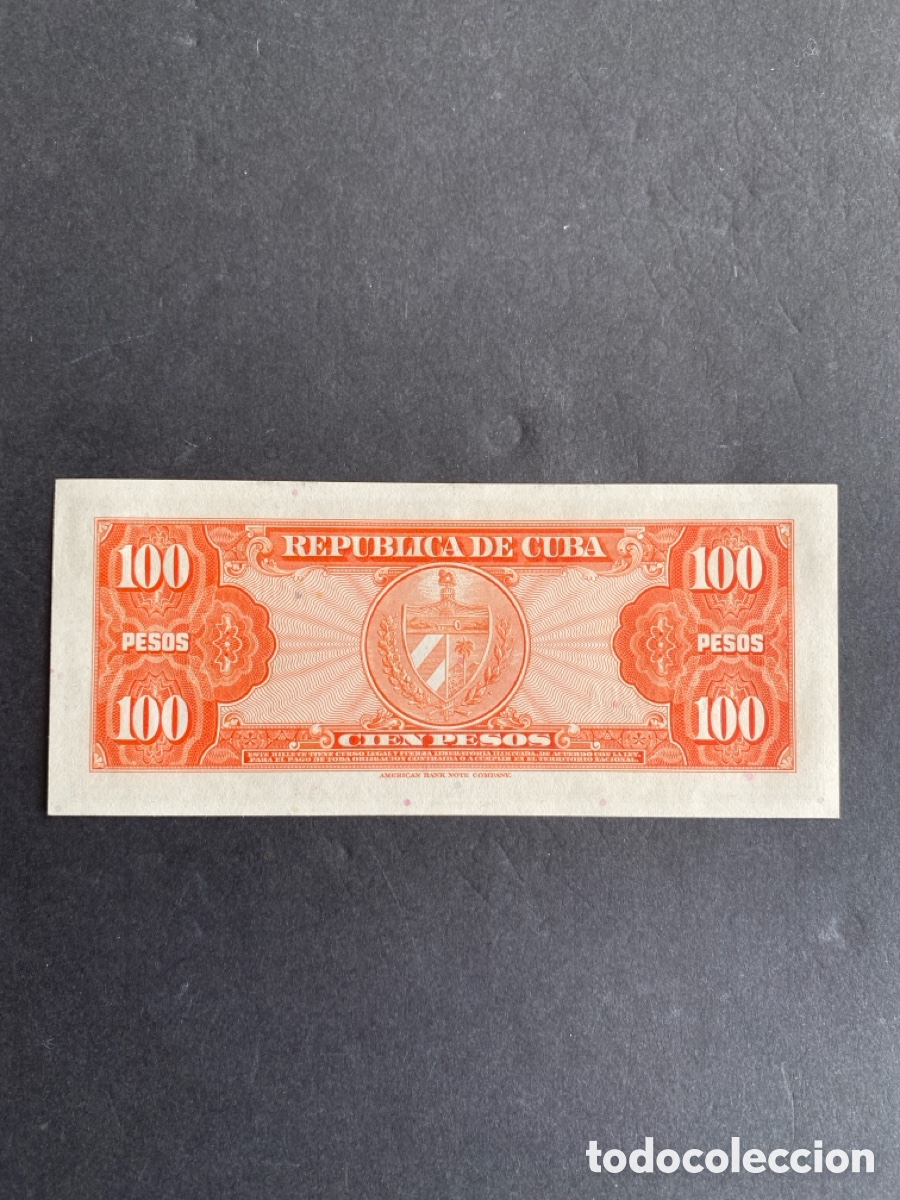 Billetes extranjeros: Billete de Cuba 100 pesos - Foto 2