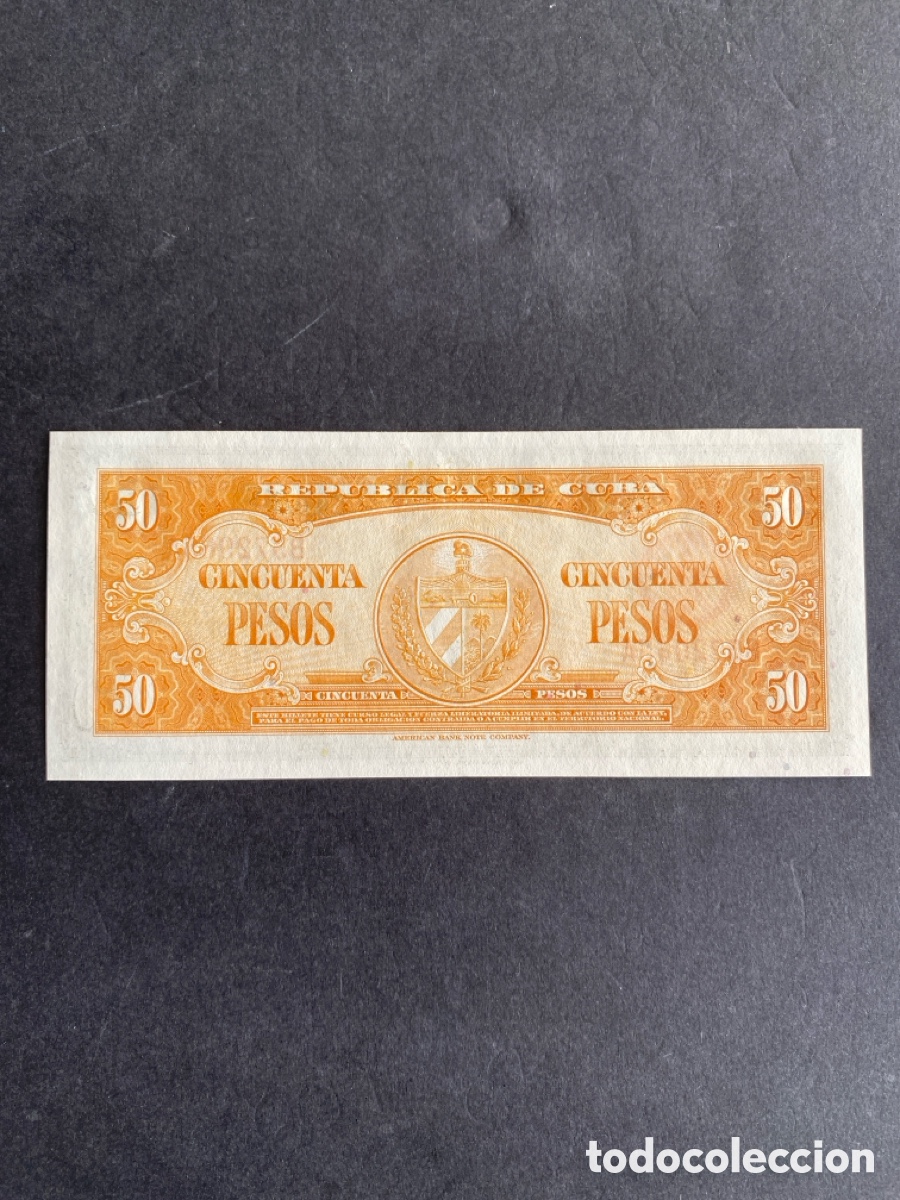 Billetes extranjeros: Billete de Cuba 50 pesos - Foto 2