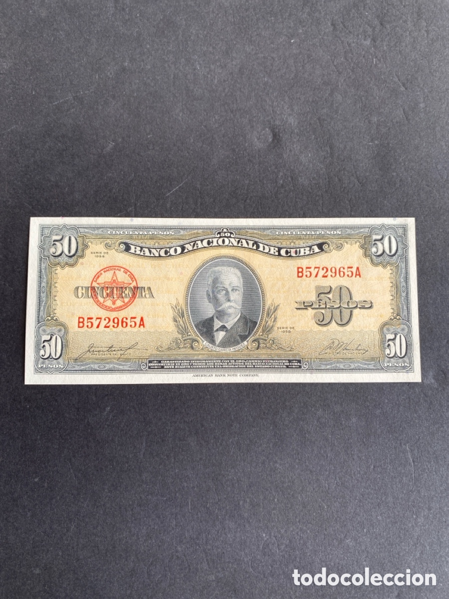 Billetes extranjeros: Billete de Cuba 50 pesos - Foto 1
