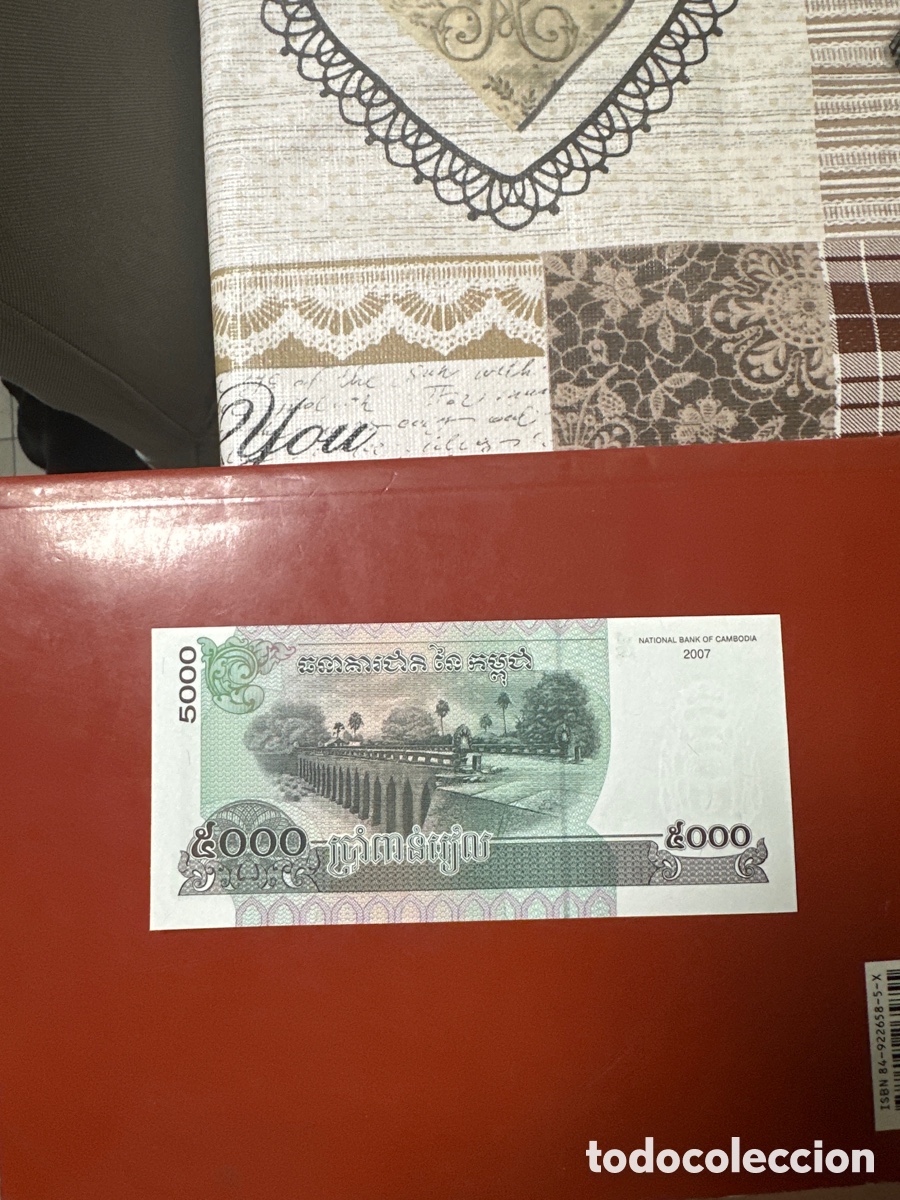 Billetes extranjeros: Billete de Camboya de 5000 - Foto 3