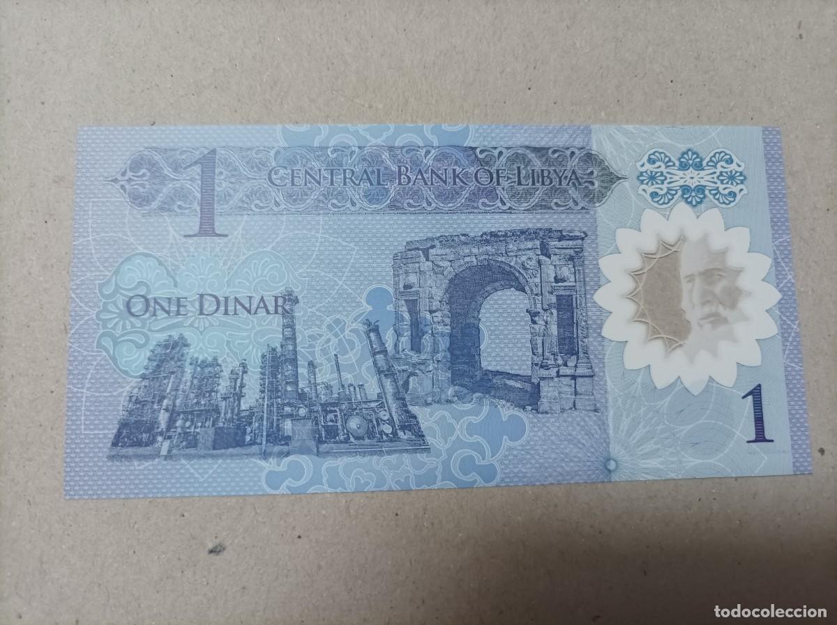 Billetes extranjeros: Billete Libia, 1 Dinar, a&ntilde;o 2019, UNC - Foto 1