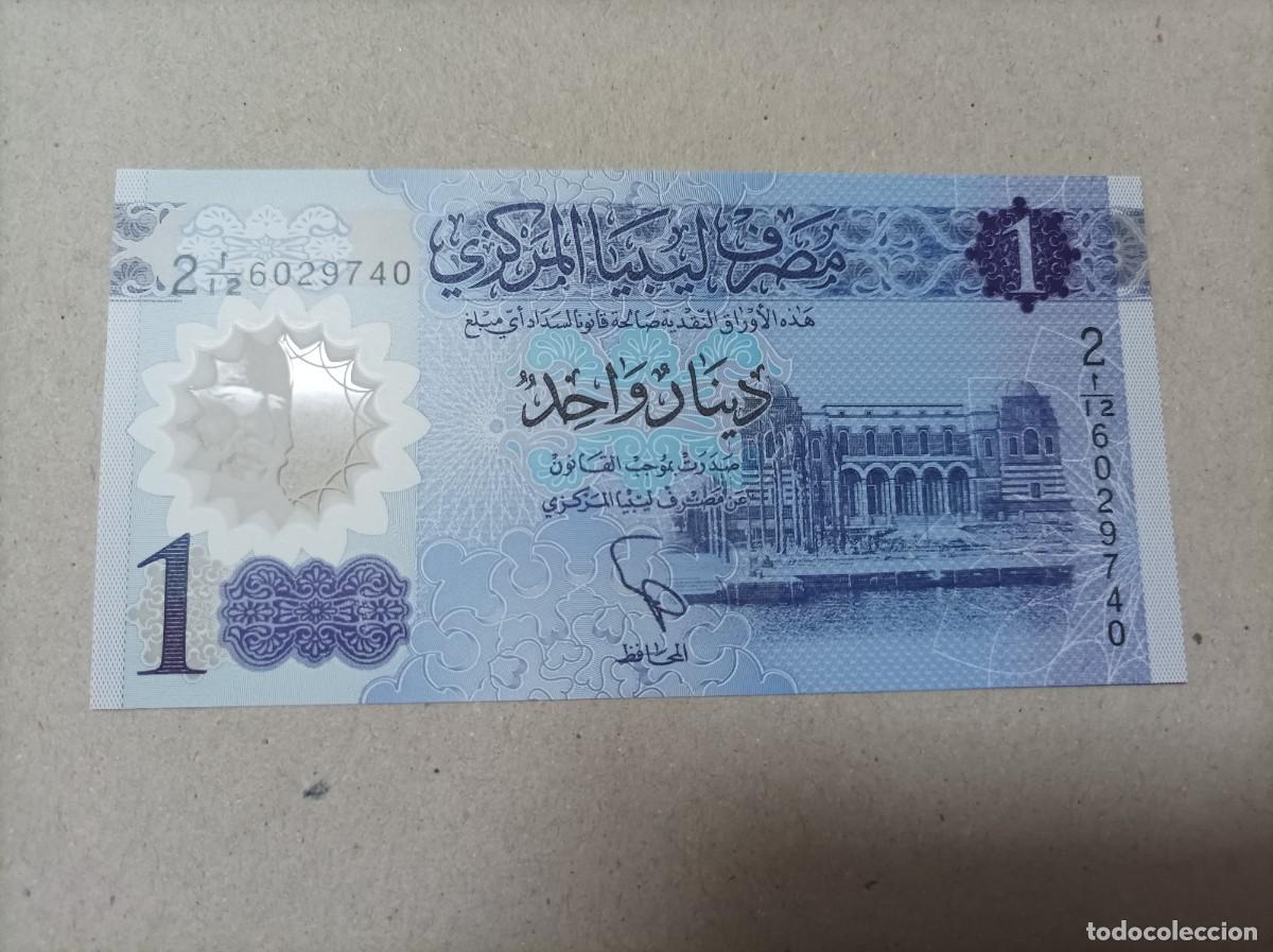 Billetes extranjeros: Billete Libia, 1 Dinar, a&ntilde;o 2019, UNC - Foto 2