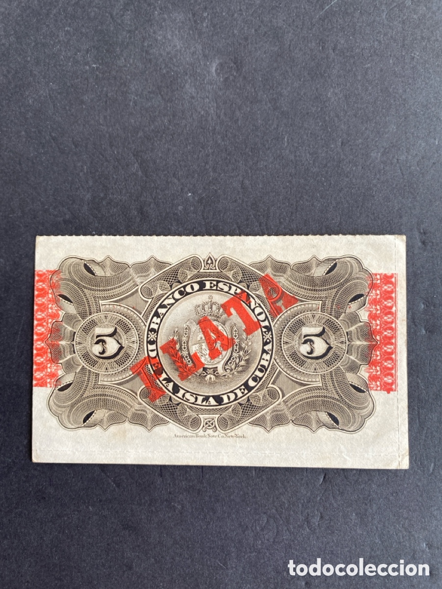 Billetes extranjeros: Billete de Cuba 5 pesos - Foto 2
