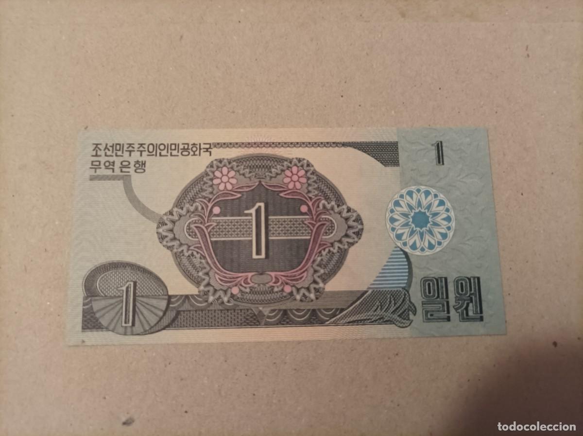 Billetes extranjeros: Billete Corea del norte, 1 won, a&ntilde;o 1998, UNC - Foto 2