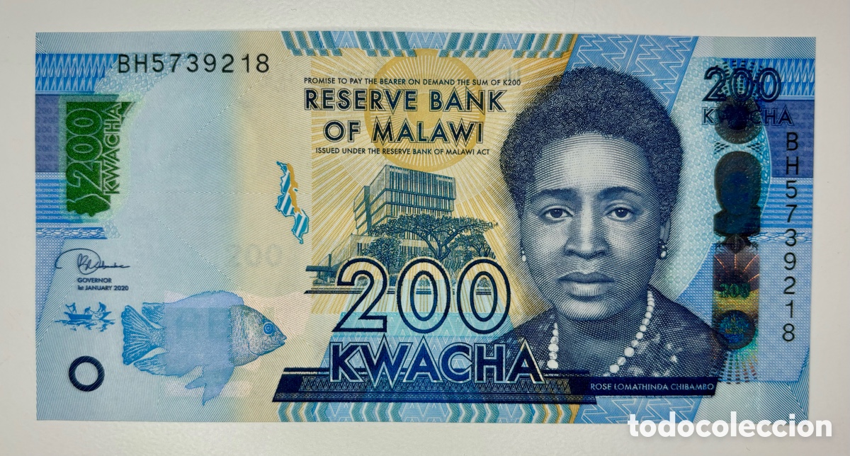 Billetes extranjeros: Billete MALAWI 200 Kwacha 2020 SC - Foto 1