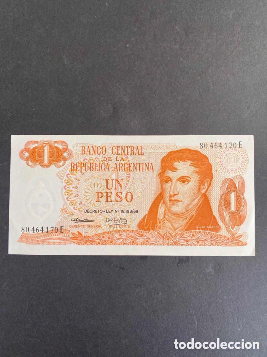 Billetes extranjeros: Billete de Argentina 1 peso - Foto 1