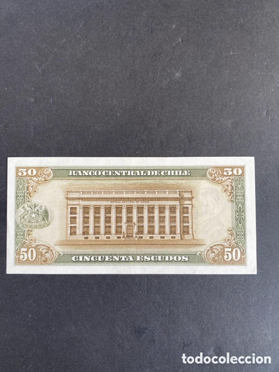 Billetes extranjeros: Billete de Chile 50 escudos - Foto 2