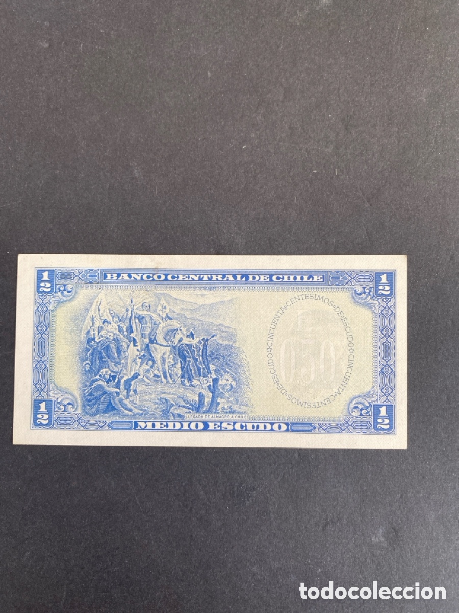 Billetes extranjeros: Billete de Chile 1/2 escudo - Foto 2