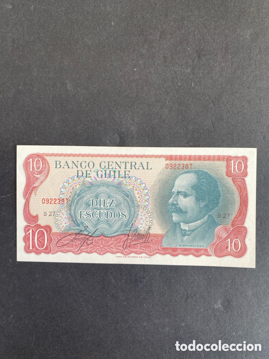 Billetes extranjeros: Billete de Chile 10 escudos - Foto 1