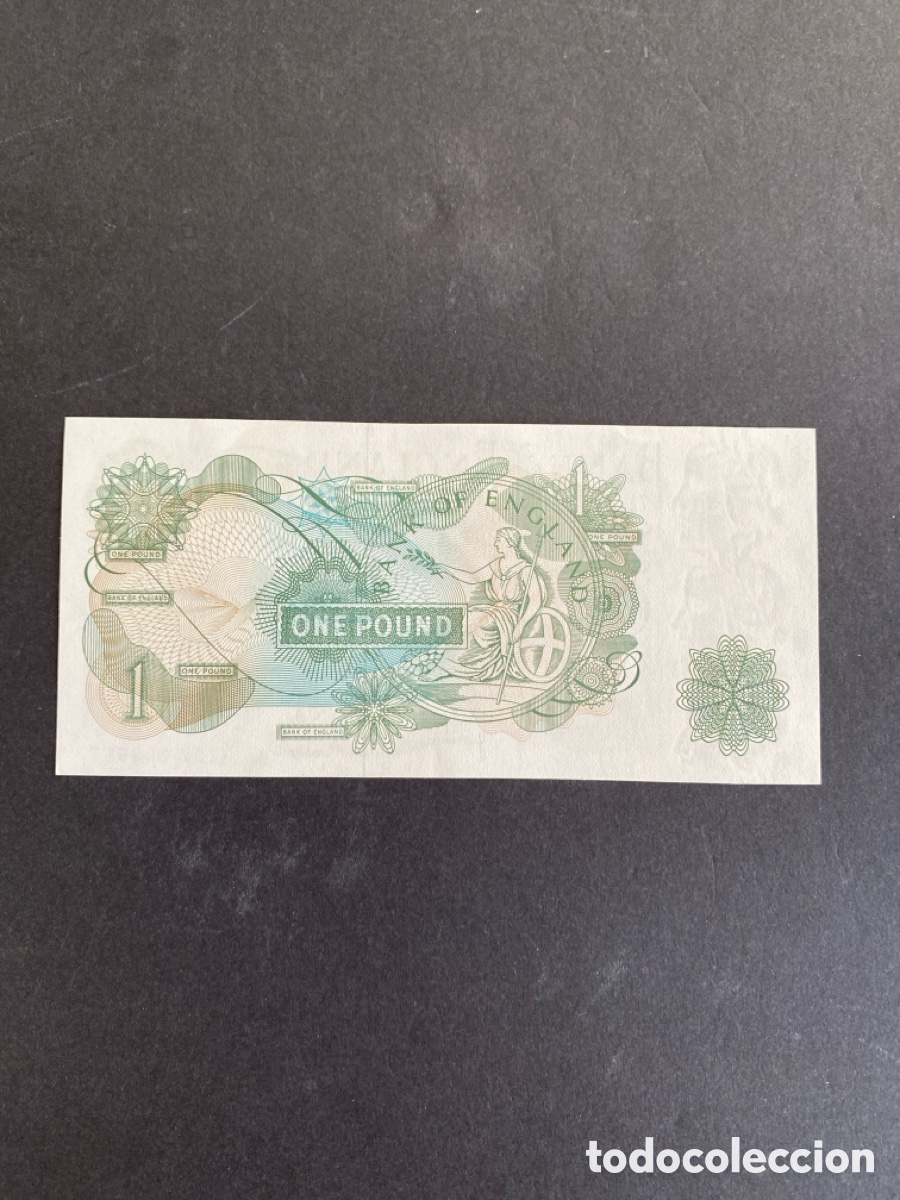 Billetes extranjeros: Billete de Inglaterra 1 libra a&ntilde;o 1969 - Foto 2
