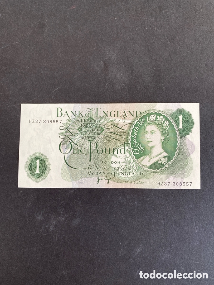 Billetes extranjeros: Billete de Inglaterra 1 libra a&ntilde;o 1969 - Foto 1