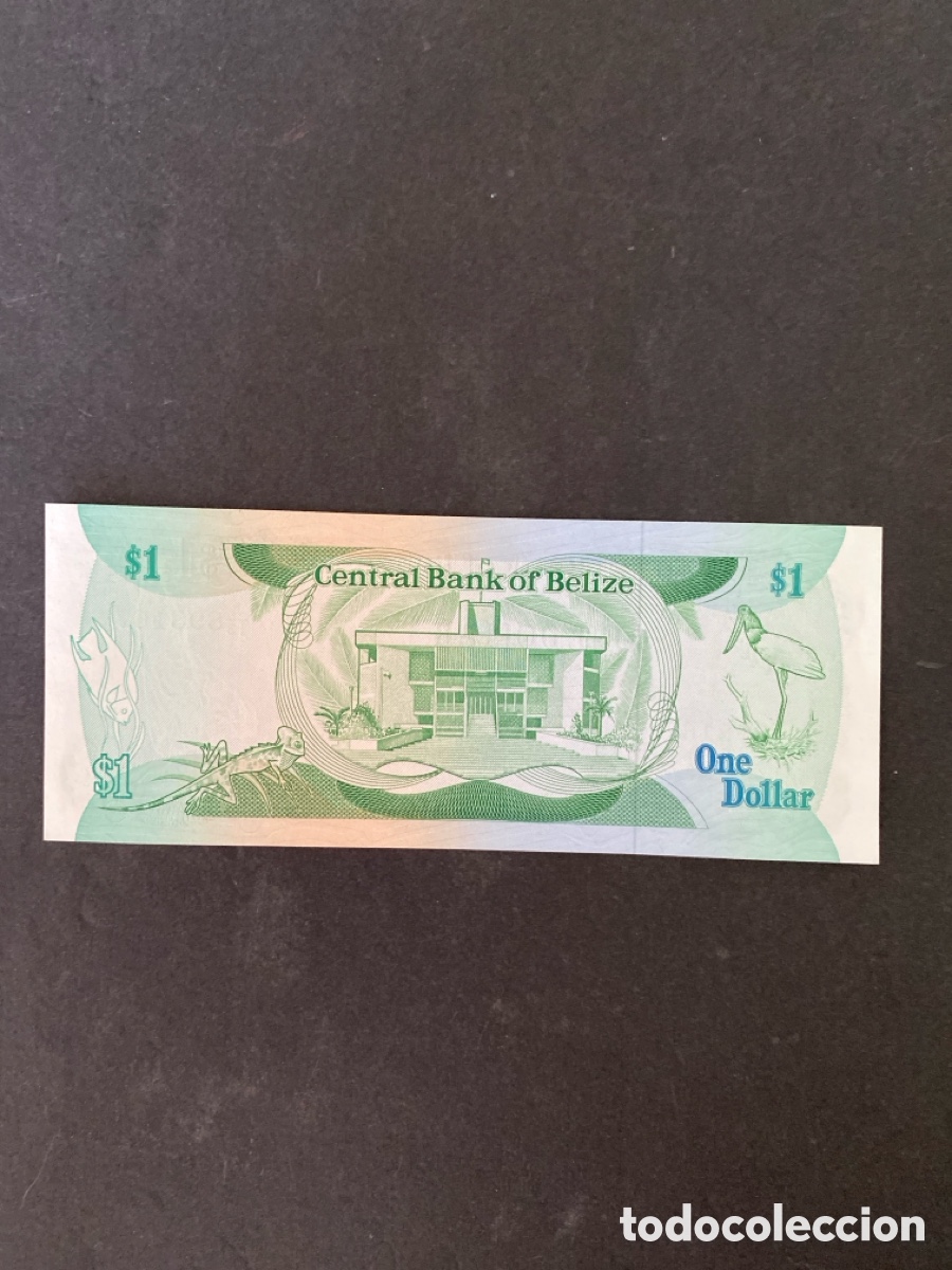 Billetes extranjeros: Billete de Belice 1 dollar - Foto 2