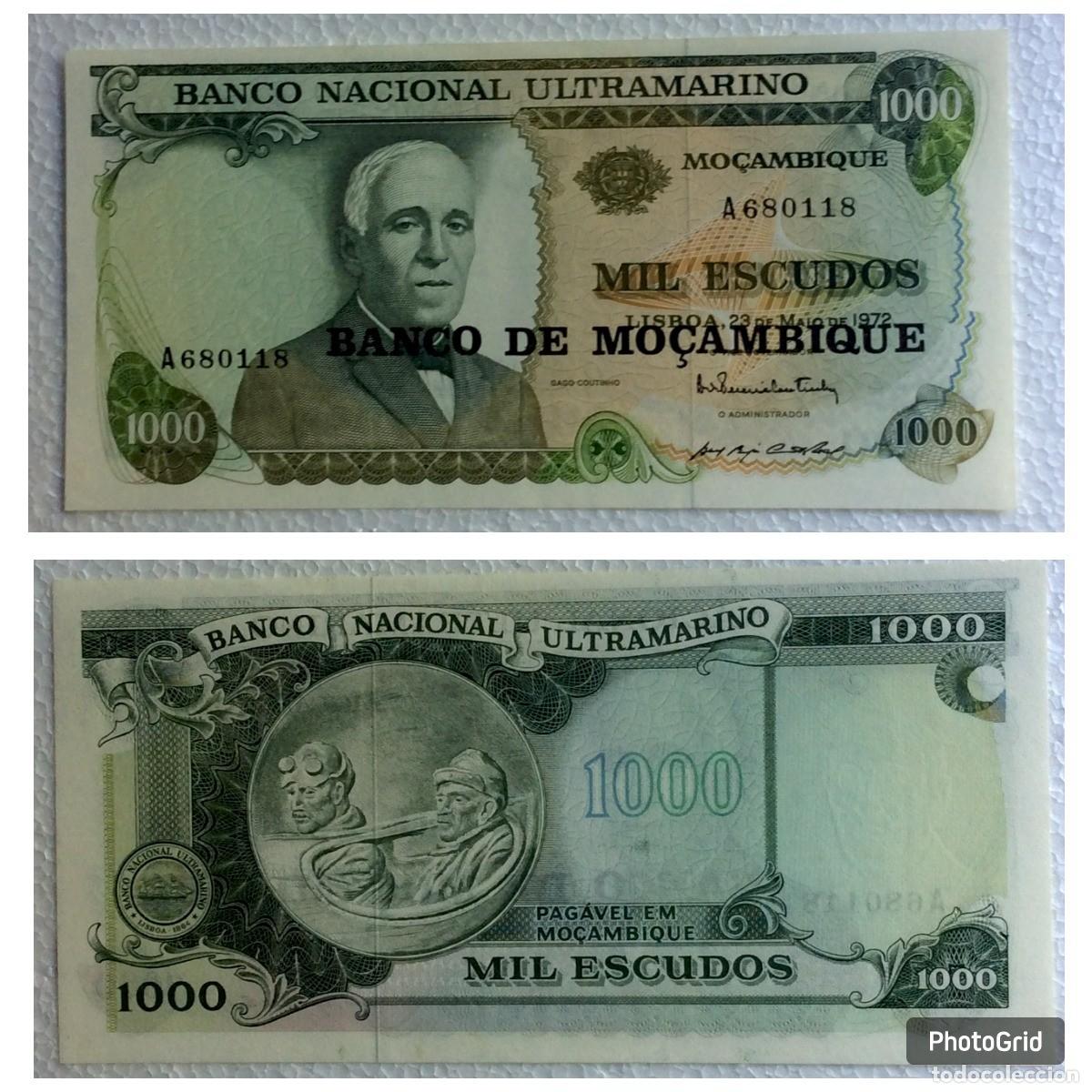 Billetes extranjeros: Mo&ccedil;ambique, 1000 escudos de 1972. Sem circular. - Foto 1