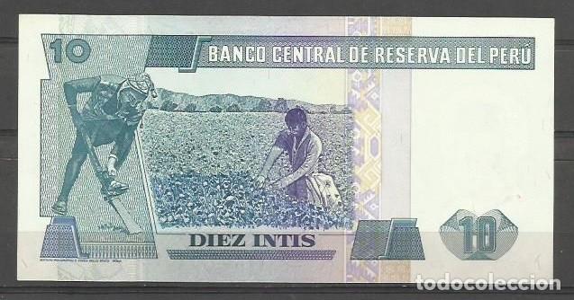 Billetes extranjeros: BILLETE DE PERU DE 10 INTIS SIN CIRCULAR - Foto 2
