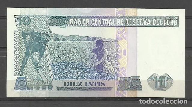 Billetes extranjeros: BILLETE DE PERU DE 10 INTIS SIN CIRCULAR - Foto 2