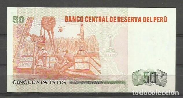 Billetes extranjeros: BILLETE DE PERU DE 50 INTIS SIN CIRCULAR - Foto 2