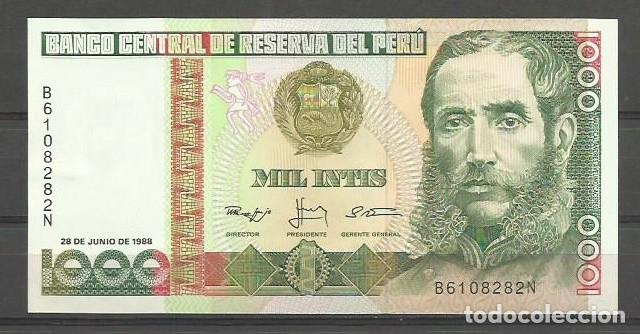 Billetes extranjeros: BILLETE DE PERU DE 1000 INTIS SIN CIRCULAR - Foto 1