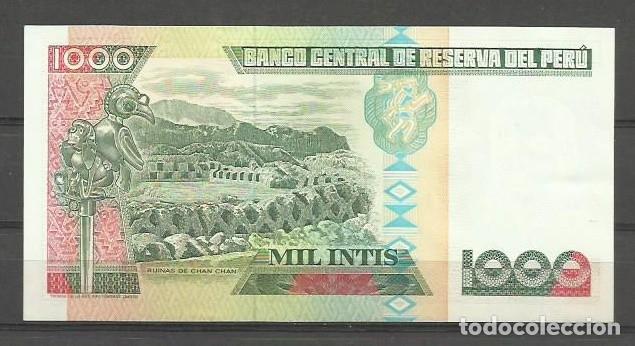 Billetes extranjeros: BILLETE DE PERU DE 1000 INTIS SIN CIRCULAR - Foto 2