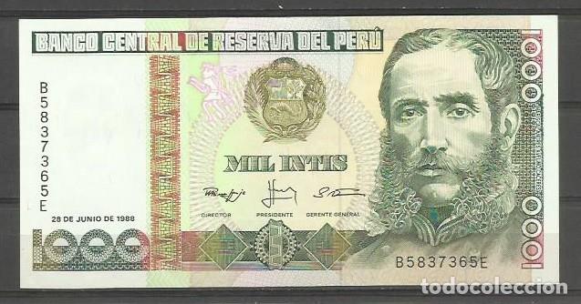 Billetes extranjeros: BILLETE DE PERU DE 1000 INTIS SIN CIRCULAR - Foto 1