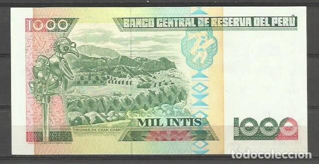 Billetes extranjeros: BILLETE DE PERU DE 1000 INTIS SIN CIRCULAR - Foto 2