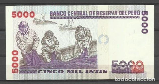Billetes extranjeros: BILLETE DE PERU DE 5000 INTIS SIN CIRCULAR - Foto 2