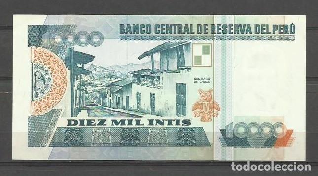 Billetes extranjeros: BILLETE DE PERU DE 10000 INTIS SIN CIRCULAR - Foto 2
