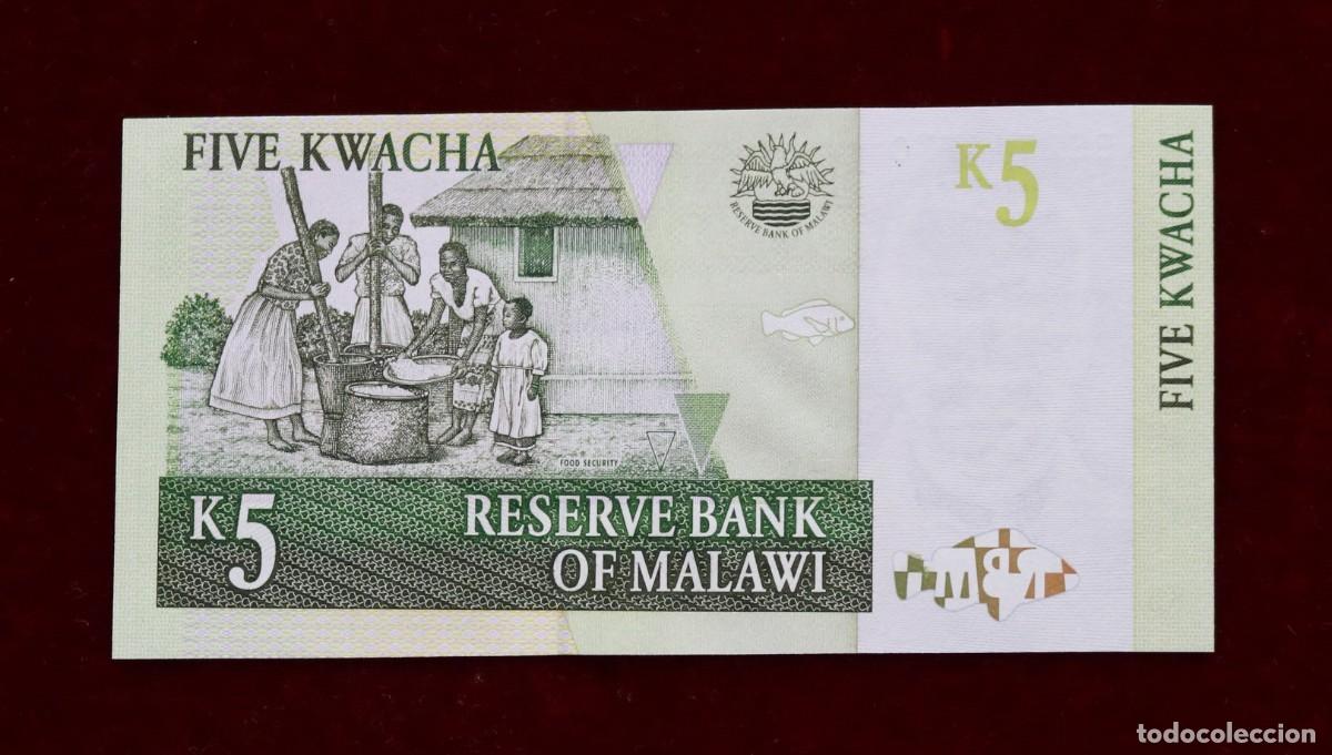 Billetes extranjeros: 5 KWACHA 2005 MALAWI. P#36C. SC / UNC. - Foto 2