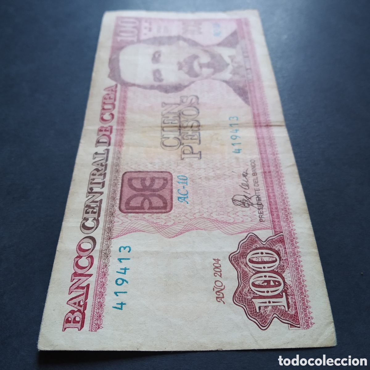 Billetes extranjeros: BILLETE - CUBA 100 PESOS 2004 - Foto 3