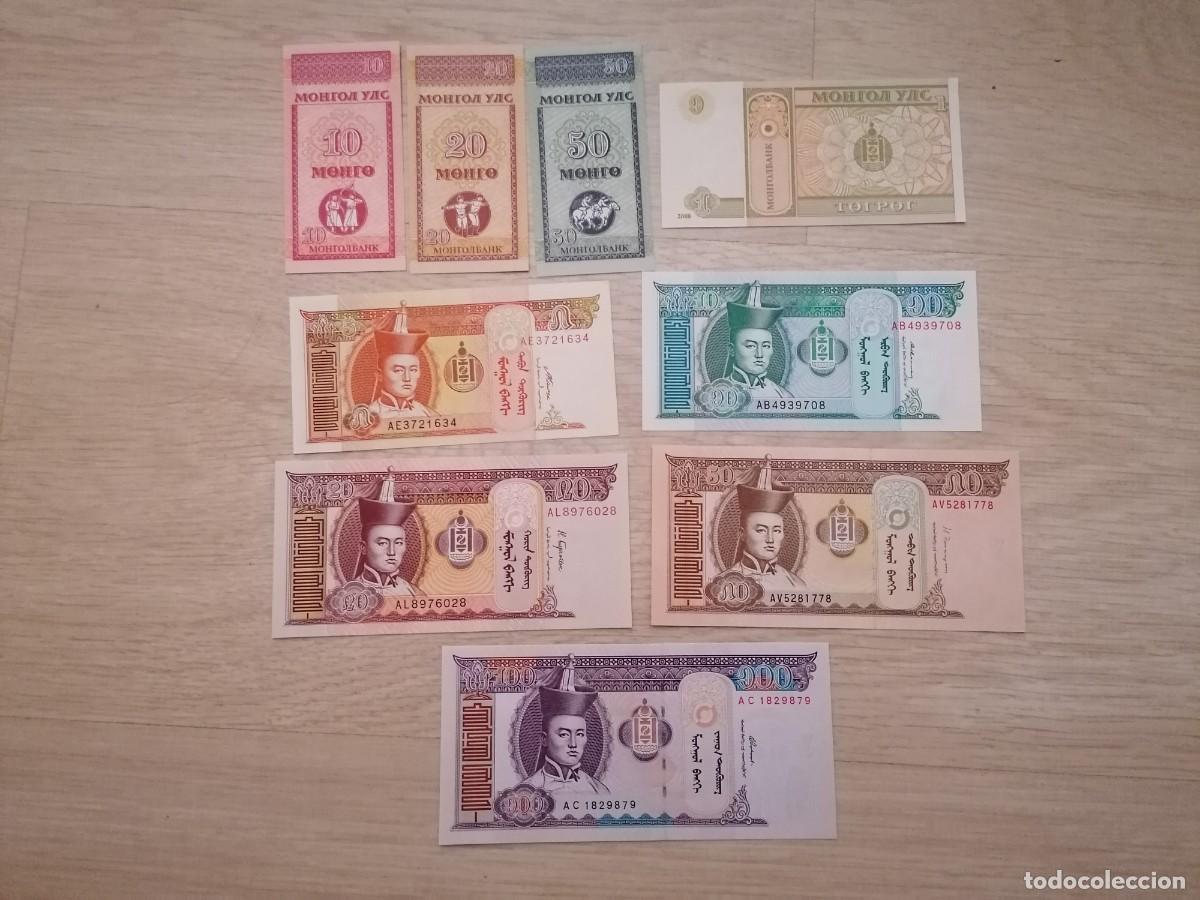 Billetes extranjeros: Billetes, Mongolia, , lote 9 unidades, Sin circular - Foto 1