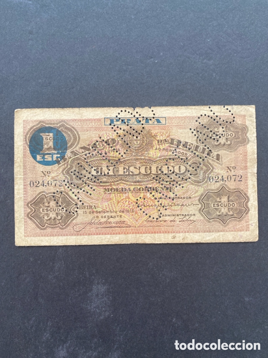 Billetes extranjeros: Billete de Mozambique 1 escudo - Foto 1