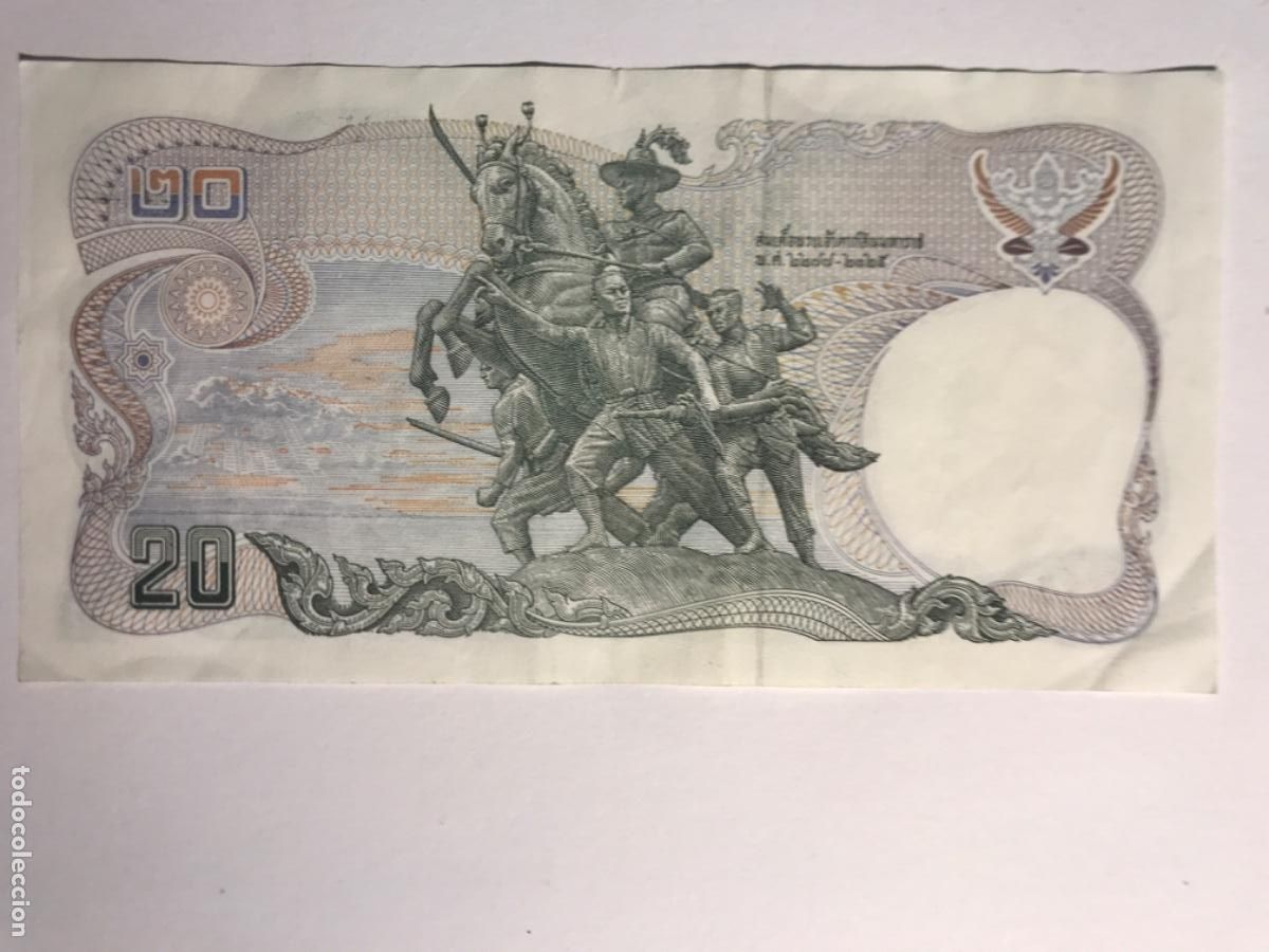 Billetes extranjeros: Billete. Tailandia. 20 bath. Serie 8A. BC - Foto 2