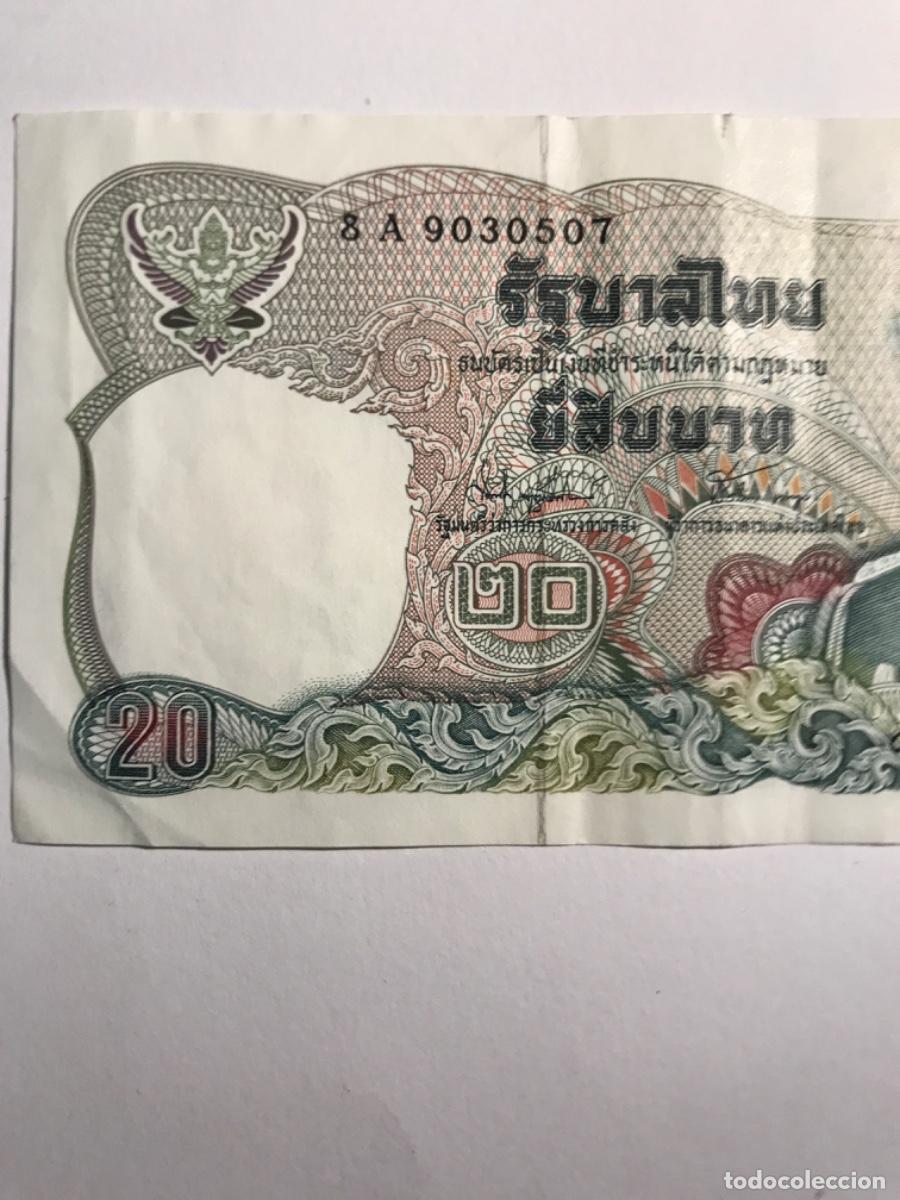 Billetes extranjeros: Billete. Tailandia. 20 bath. Serie 8A. BC - Foto 3