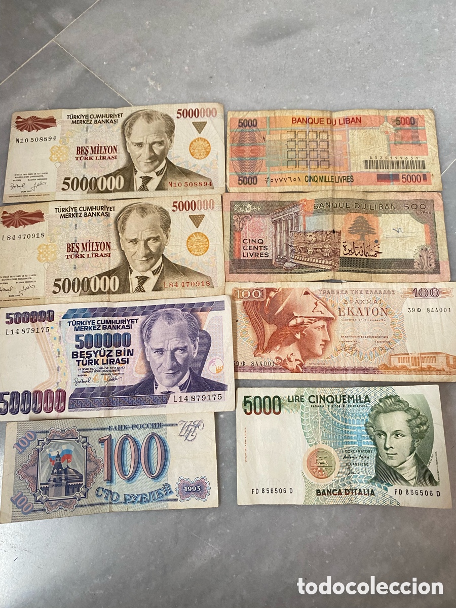 Billetes extranjeros: Billetes diferentes pa&iacute;ses - Foto 1
