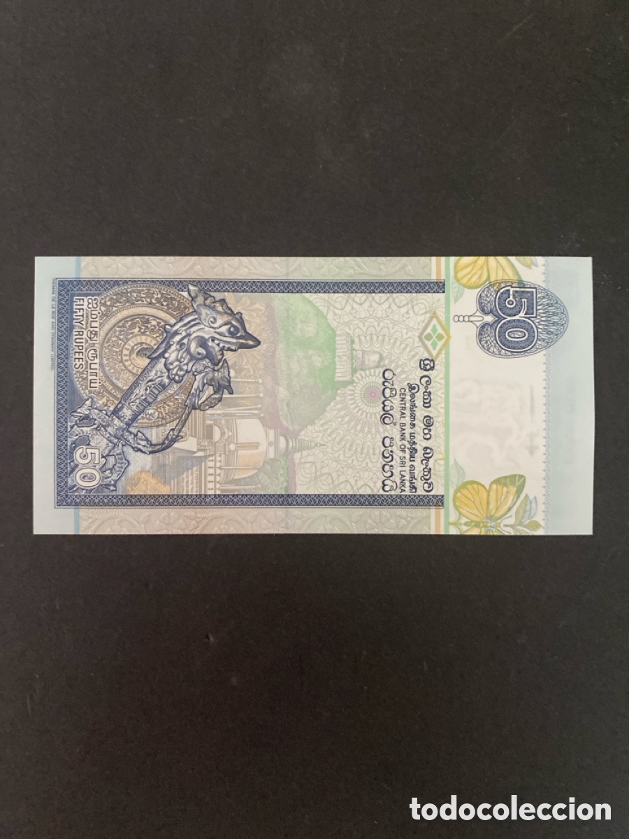 Billetes extranjeros: Billete de Sri Lanka 50 rupees - Foto 2